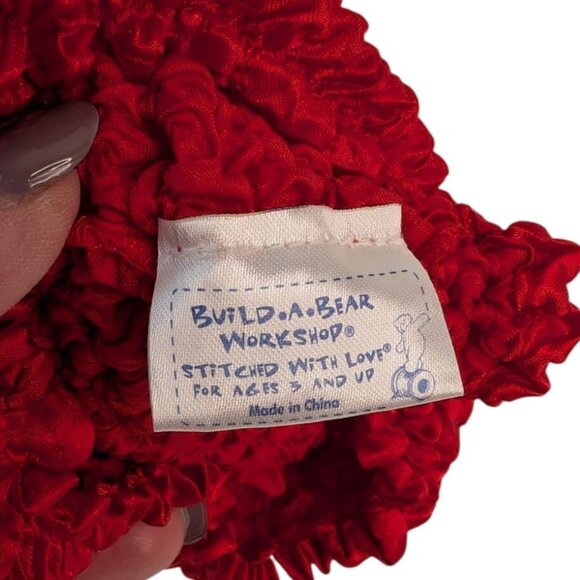 Build-A-Bear Clothes Red Popcorn Stretch Shirt Ruffle Top Denim Skirt Outfit Y2K - Picture 2 of 8